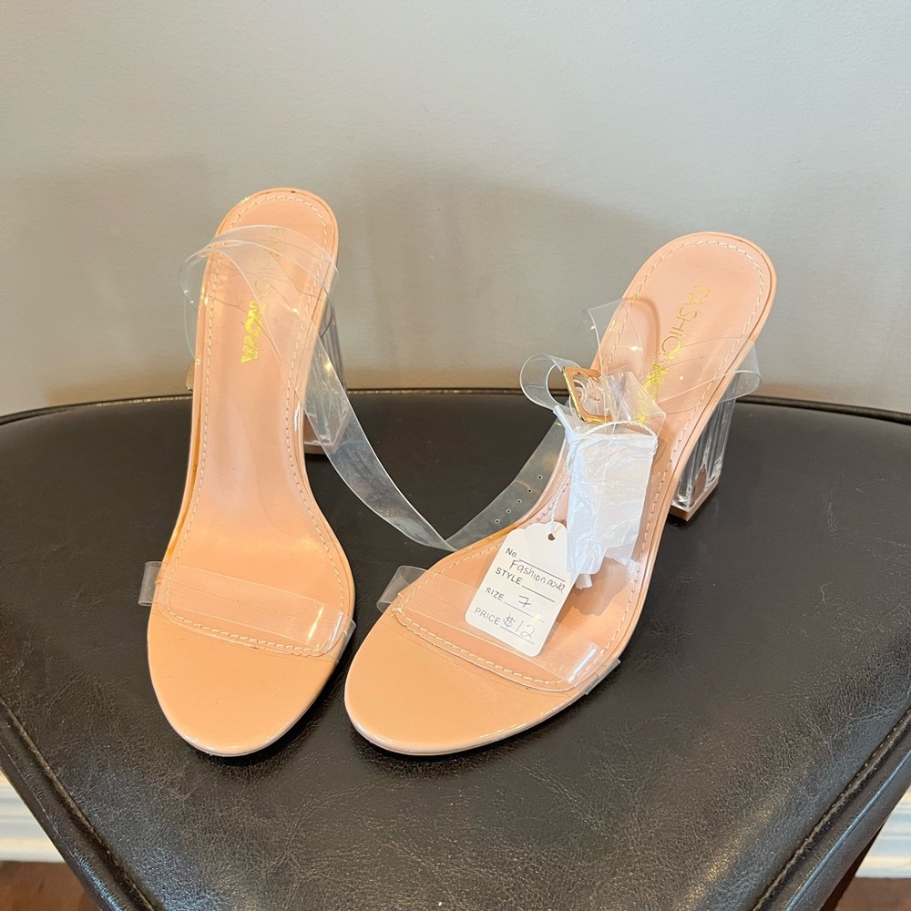 Transparent Nude Heels by Steve Madden